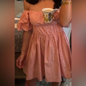 Abercrombie & Fitch Blush Pink puff sleeve mini dress. XS